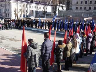 митинг и возложение цветов к Мемориалу погибшим