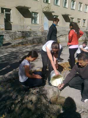 Лицей 1:  Акция «Посади дерево».