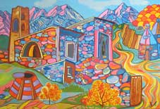 Александра Тишина. Балкарский дворик